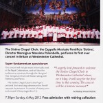 First ever British Concert by the Sistine Chapel Choir